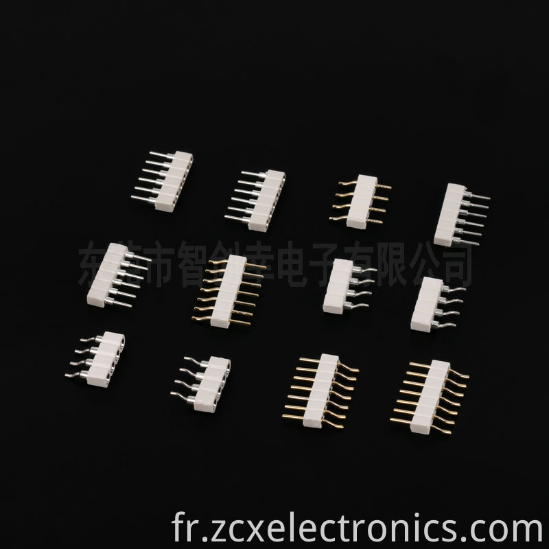 White Gold Plated Row Pin Connectors